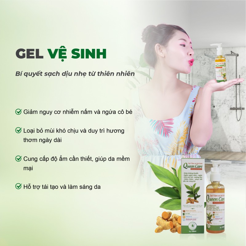 Gel tắm và vệ sinh phụ nữ Queen Care