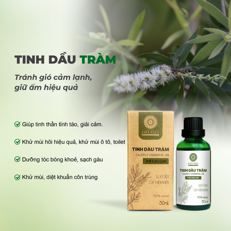 Tinh dầu Tràm nguyên chất Đất Việt 50ml