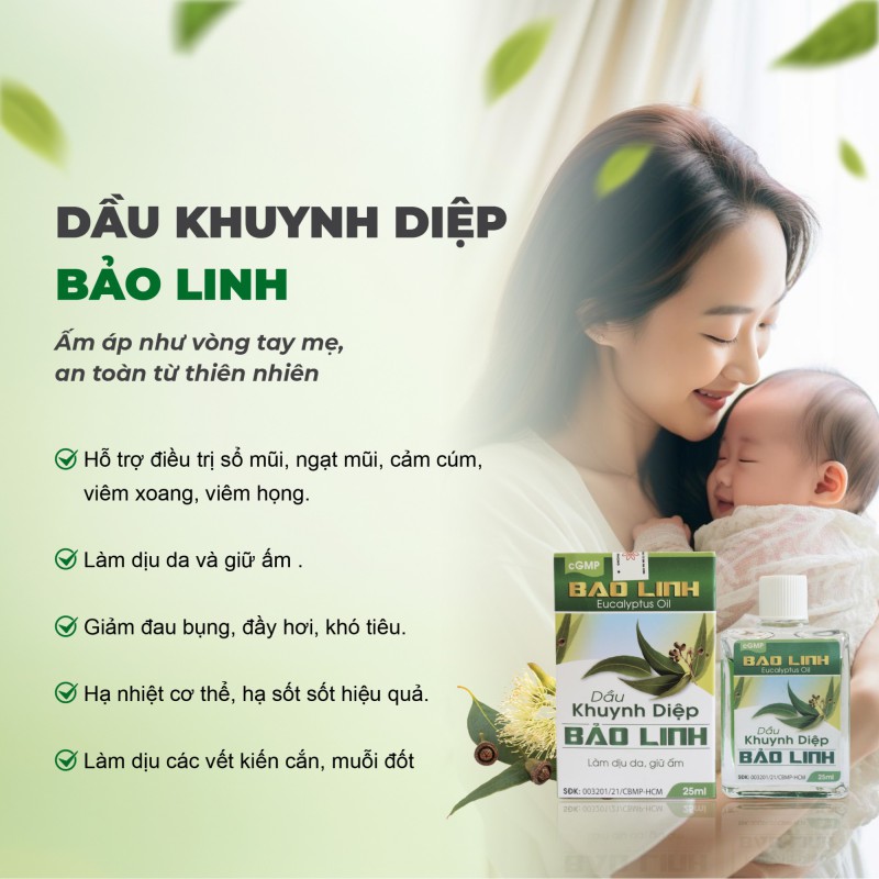 Dầu khuynh diệp nguyên chất Đất Việt 25ml