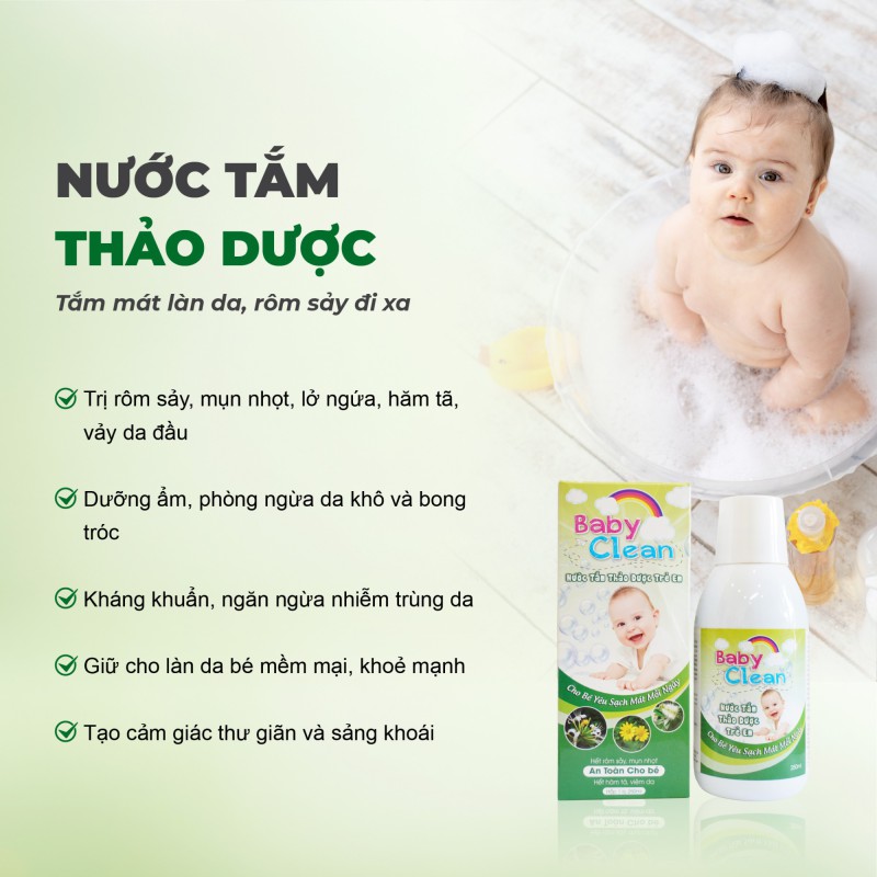 Nước tắm gội thảo dược Baby Clean