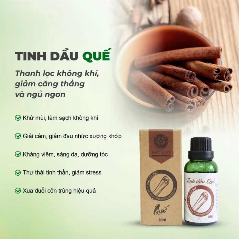  Tinh dầu Quế nguyên chất Đất Việt 30ml